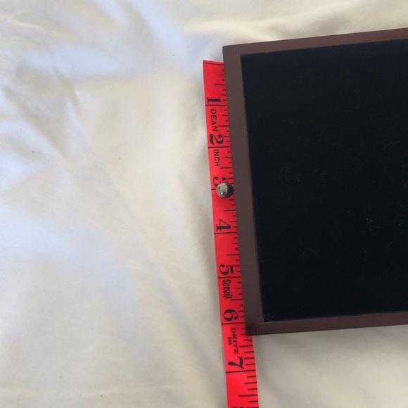 Jewelry box deep red like cherry wood w/black velvet lined interior.Four drawers - Picture 15 of 16